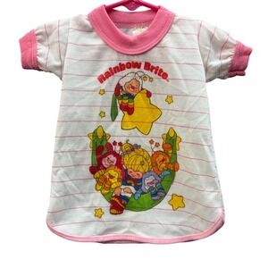 Vintage 1980s Bates-Jama Rainbow Brite Toy‎ Doll Pajamas Made in USA